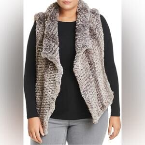 Bagatelle Plus Women’s Faux Fur Drapey Vest size XL